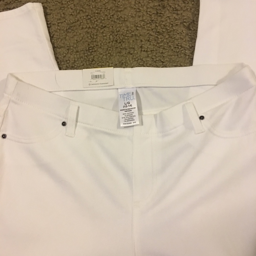 Time and True white jeggings - size L/G (12-14)
